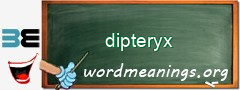 WordMeaning blackboard for dipteryx